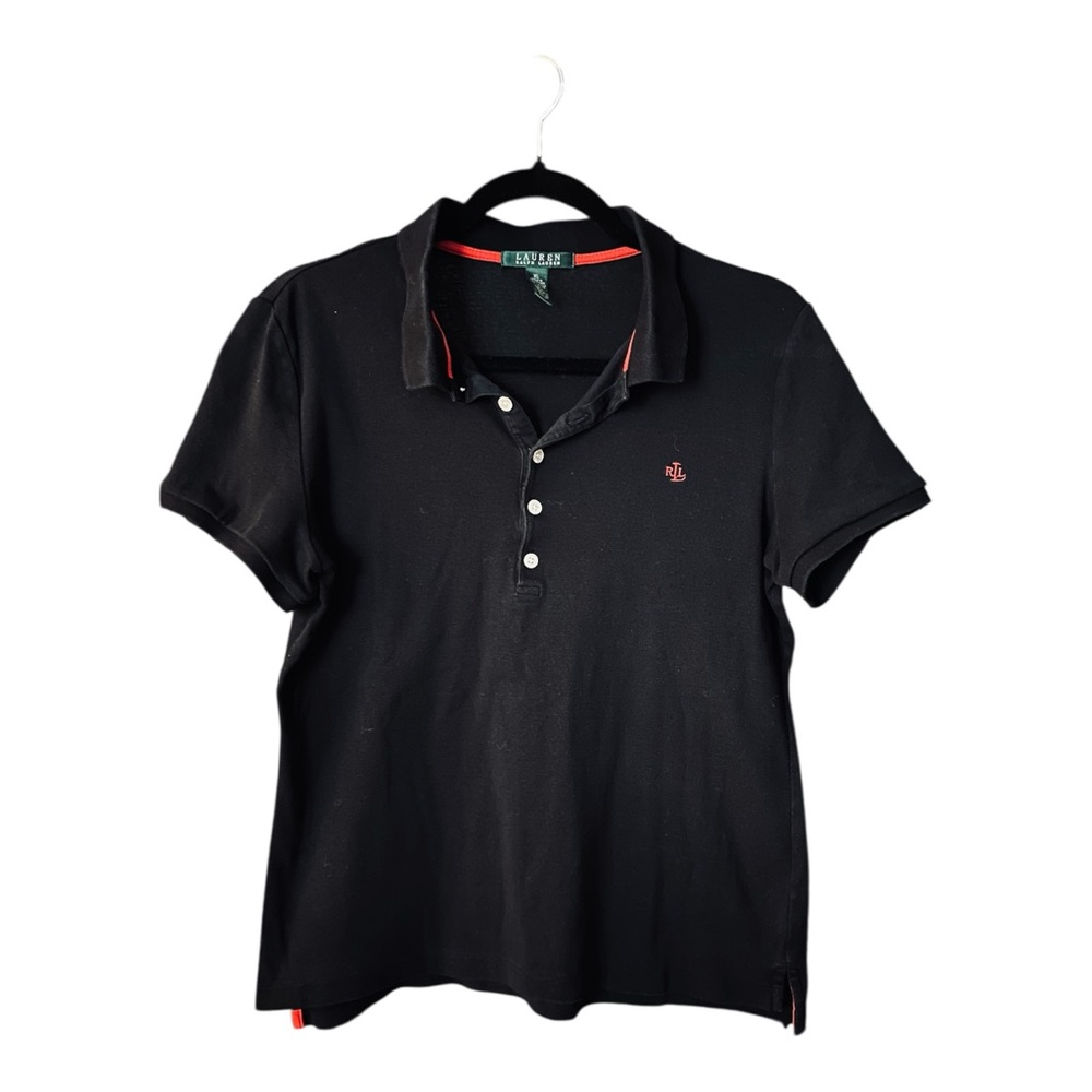 Ralph Lauren Women’s Black Polo Shirt Classic Style Size XL